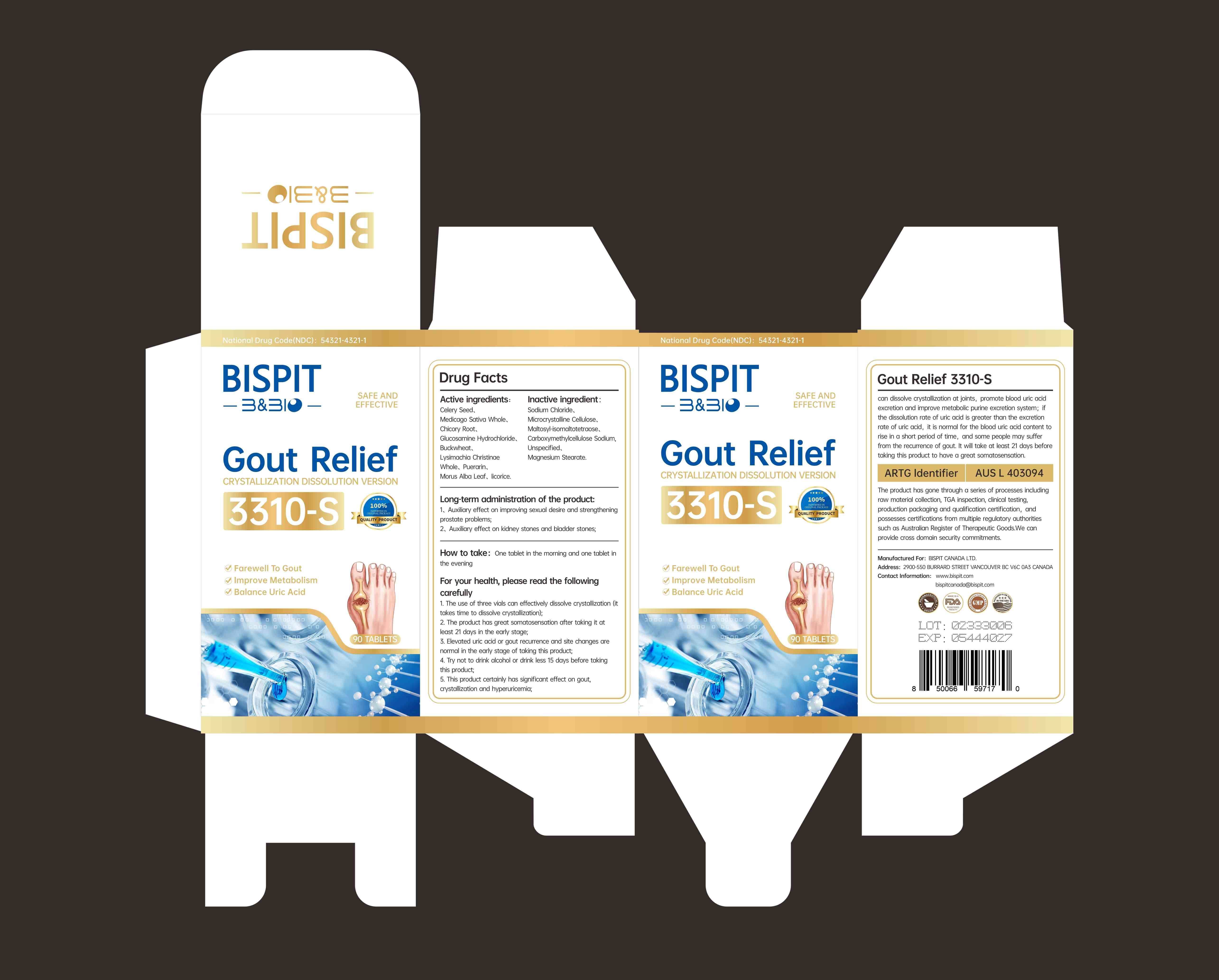 Gout Relief 3310-s